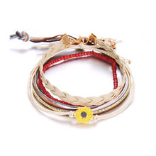 Load image into Gallery viewer, 5 Piece Sunflower Bracelet Set