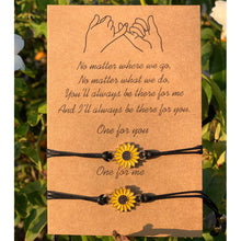 Load image into Gallery viewer, &quot;Together Forever&quot; Sunflower Bracelet Set
